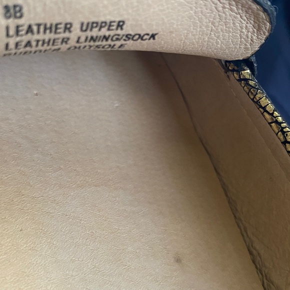 Jack Rogers Remy Loafers Metallic Gold Sparkle Slip-On Flats Preppy Academia 8B - Picture 11 of 16